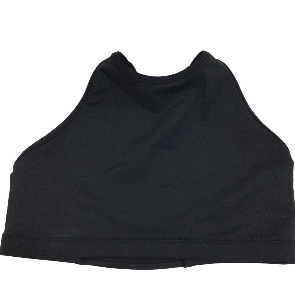 Onzie Womens High Neck Cross Back Sports Bra Black Size S/M